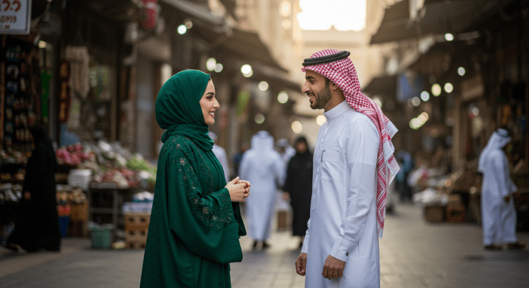 فترة التعارف قبل الزواج بين شاب وفتاة عبر تطبيق زواج سعودي