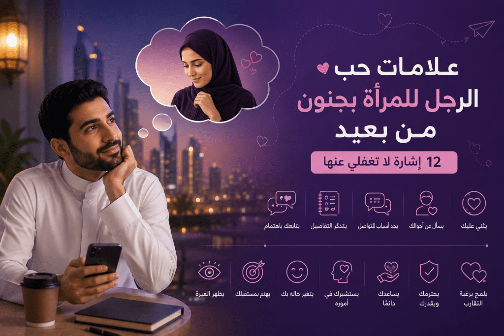علامات حب الرجل للمرأة بجنون من بعيد
